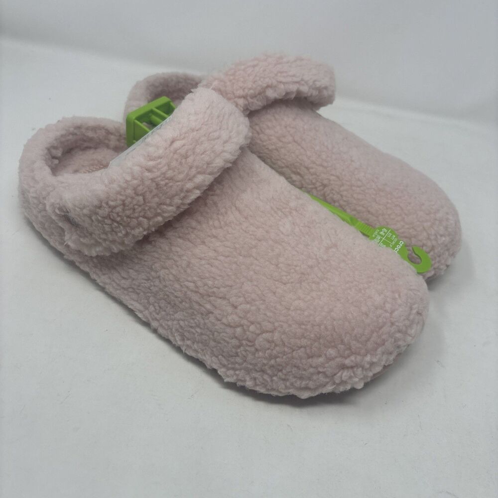 Crocs Classic Cozzzy Slipper Pink Clay Faux Fur Women’s 13 NWT